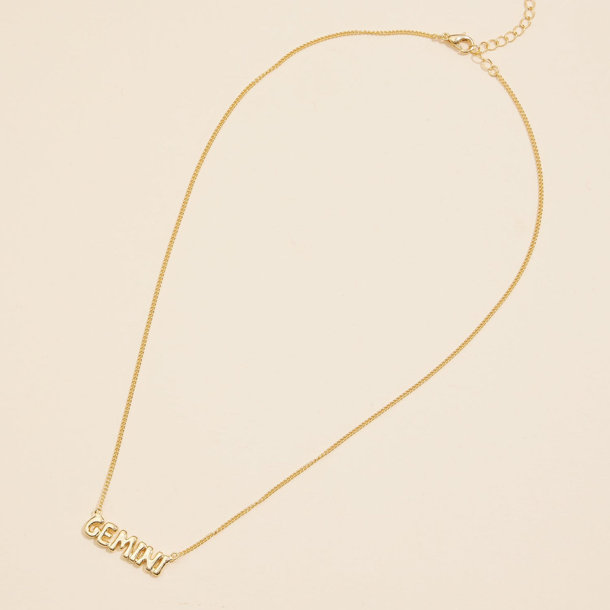Bubble Letters Horoscope Short Necklace