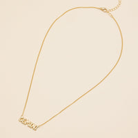Bubble Letters Horoscope Short Necklace