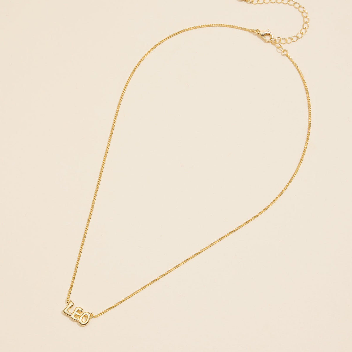 Bubble Letters Horoscope Short Necklace