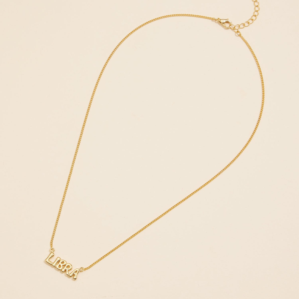 Bubble Letters Horoscope Short Necklace