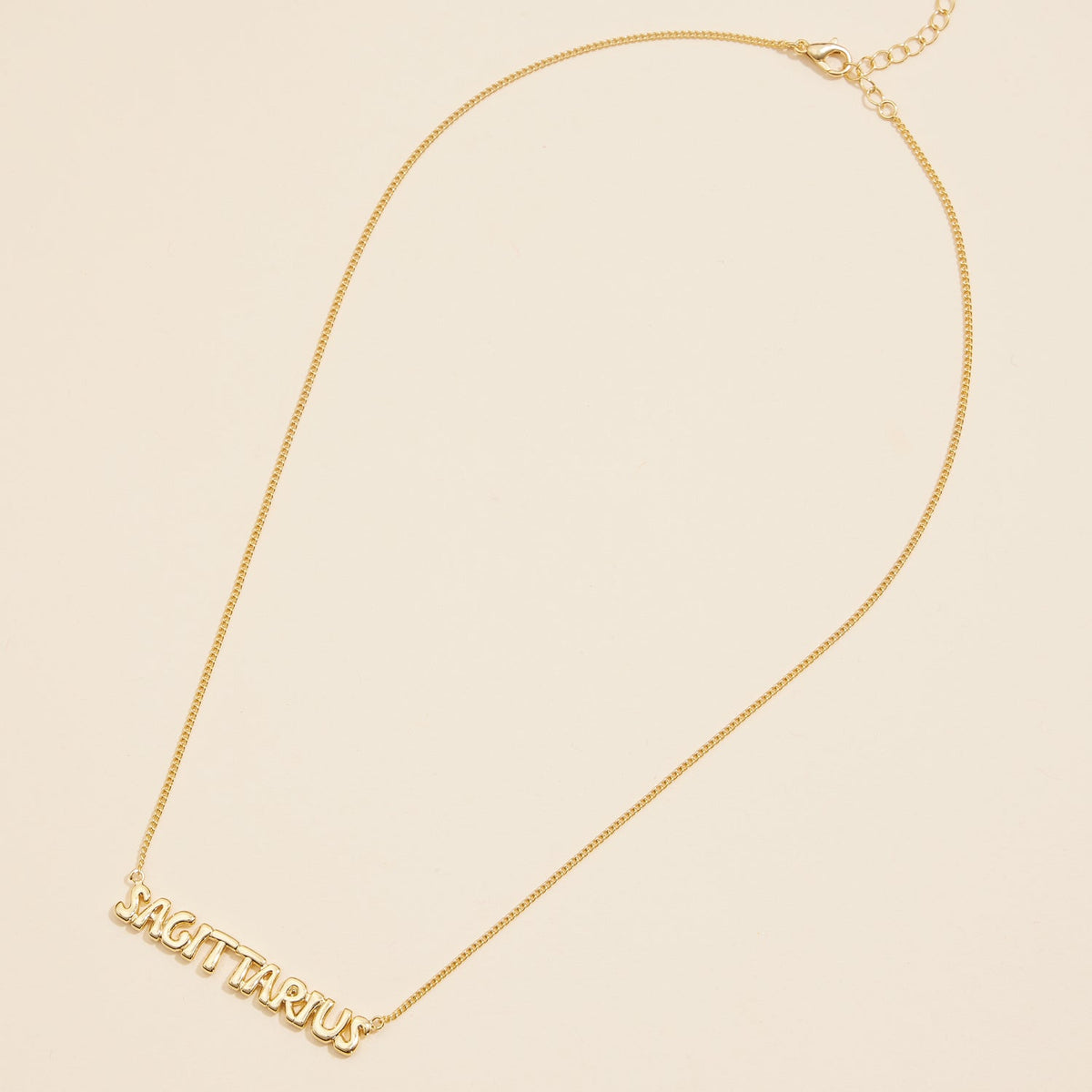 Bubble Letters Horoscope Short Necklace
