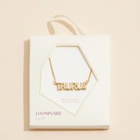 Bubble Letters Horoscope Short Necklace