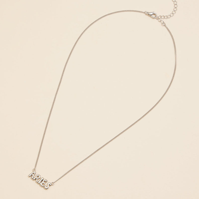 Bubble Letters Horoscope Short Necklace