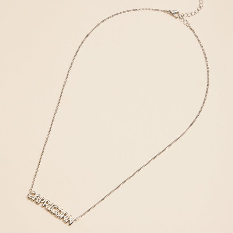 Bubble Letters Horoscope Short Necklace