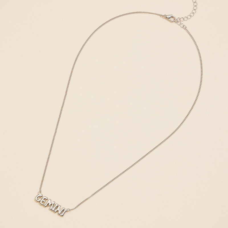 Bubble Letters Horoscope Short Necklace