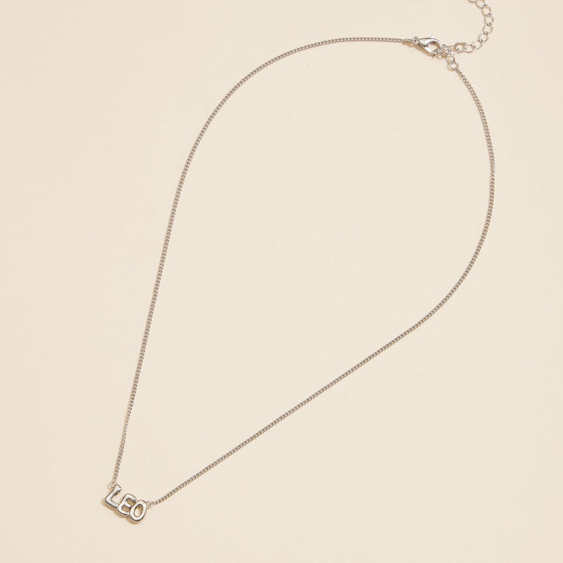 Bubble Letters Horoscope Short Necklace