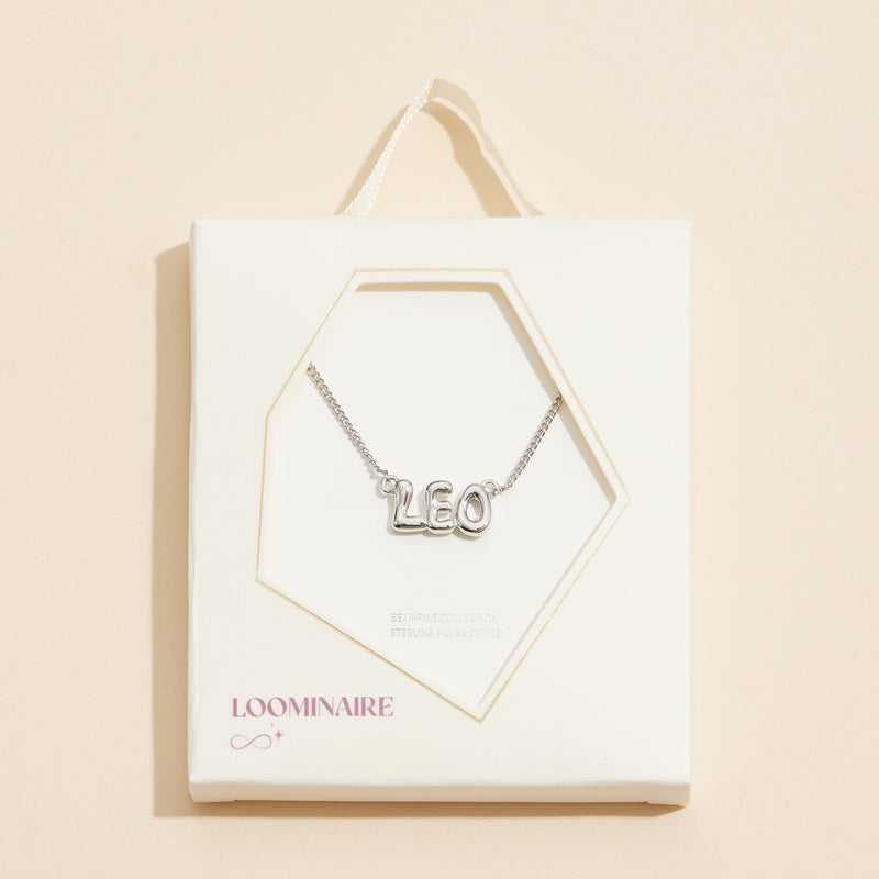 Bubble Letters Horoscope Short Necklace