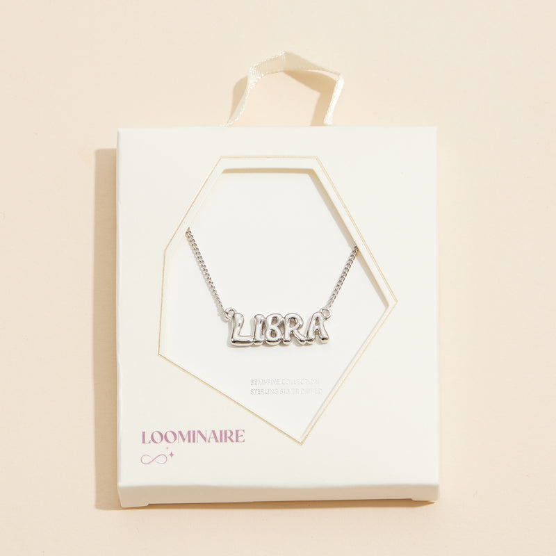Bubble Letters Horoscope Short Necklace