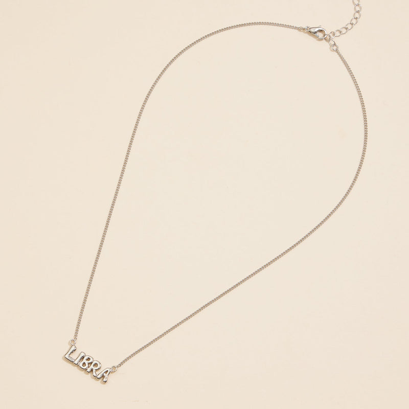 Bubble Letters Horoscope Short Necklace
