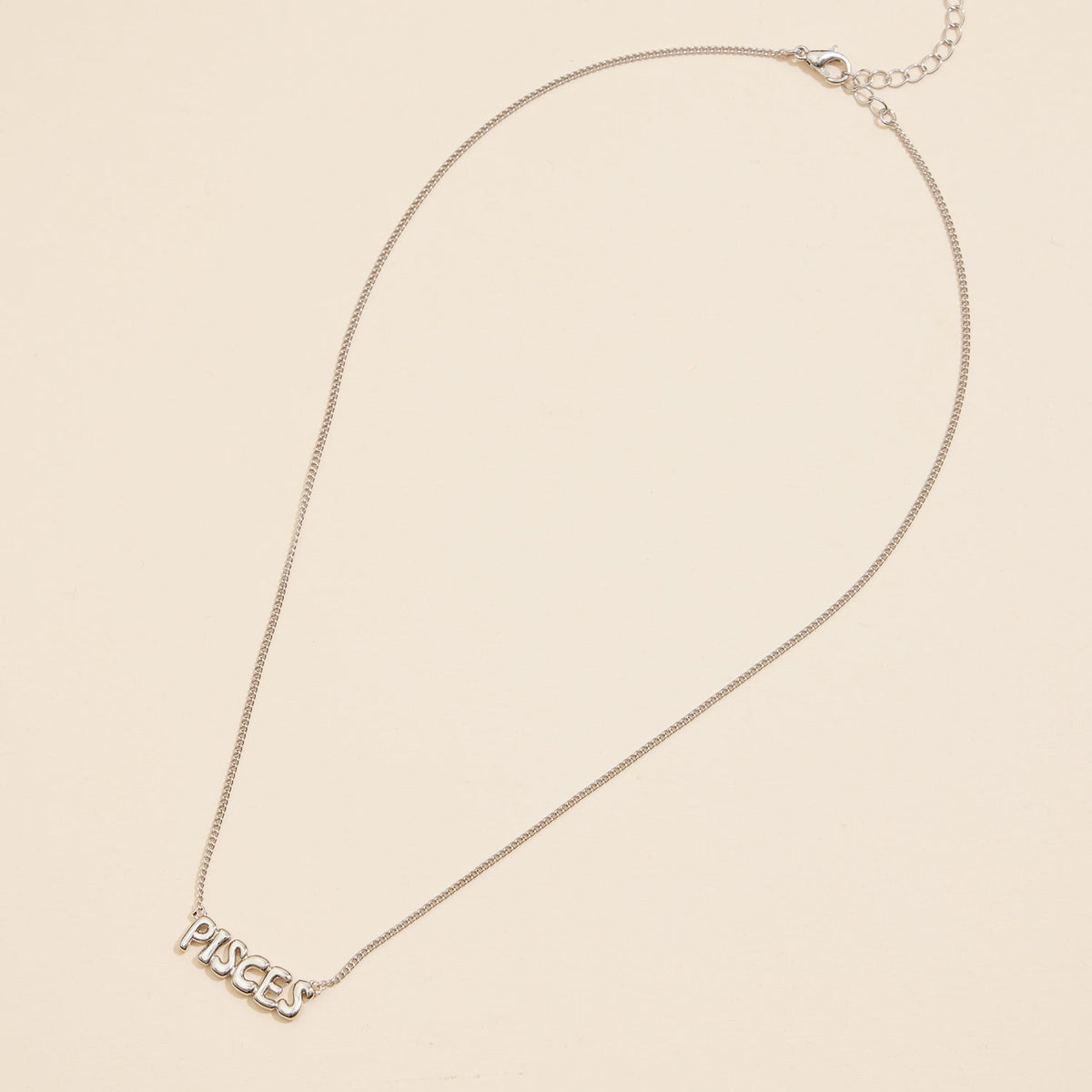 Bubble Letters Horoscope Short Necklace