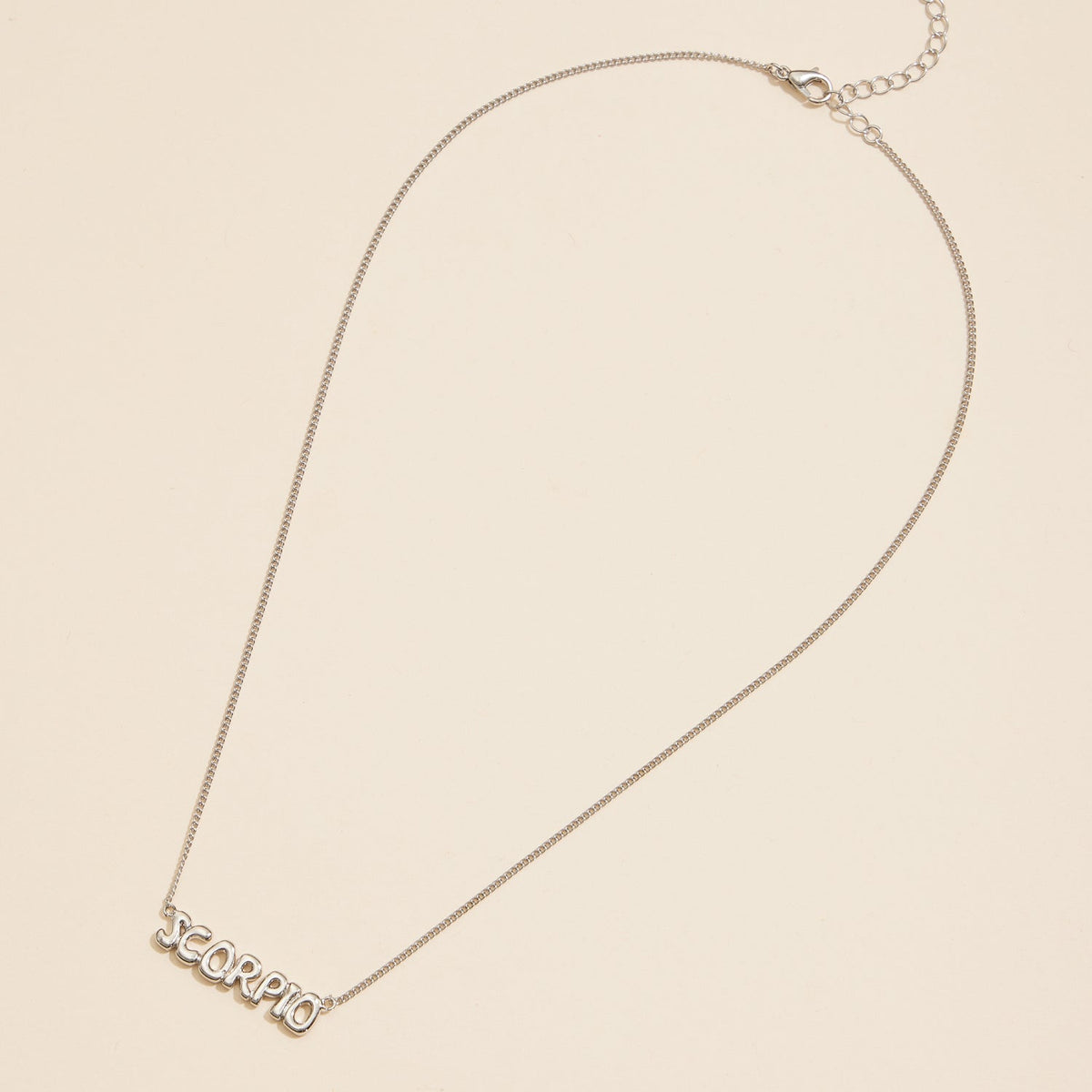 Bubble Letters Horoscope Short Necklace