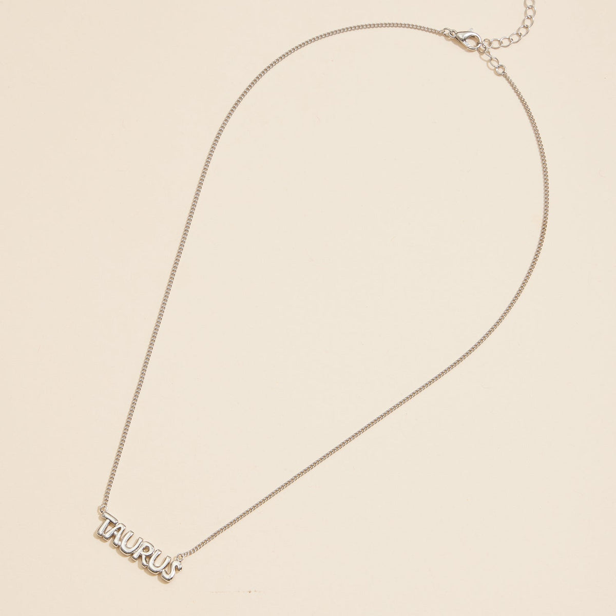 Bubble Letters Horoscope Short Necklace