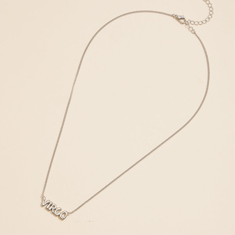Bubble Letters Horoscope Short Necklace