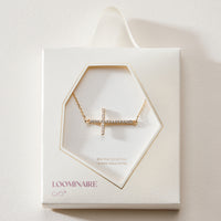 18K Gold Dipped Pavé Cross Necklace
