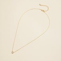 Small Circle Charm Gold Dip Short Necklace