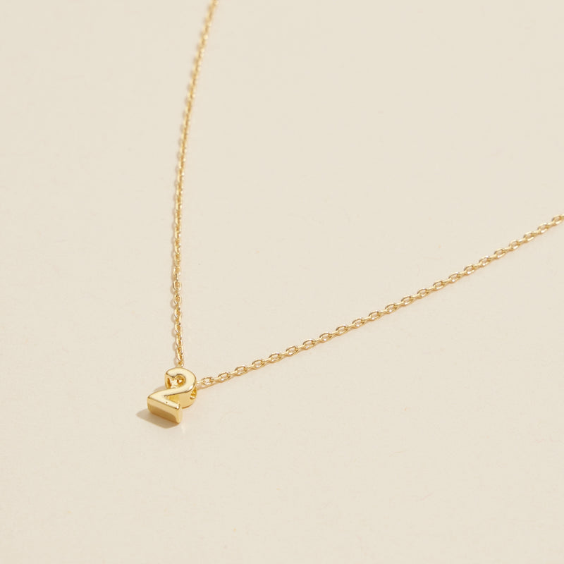 Numbers Basic Gold Dipped Short Necklace