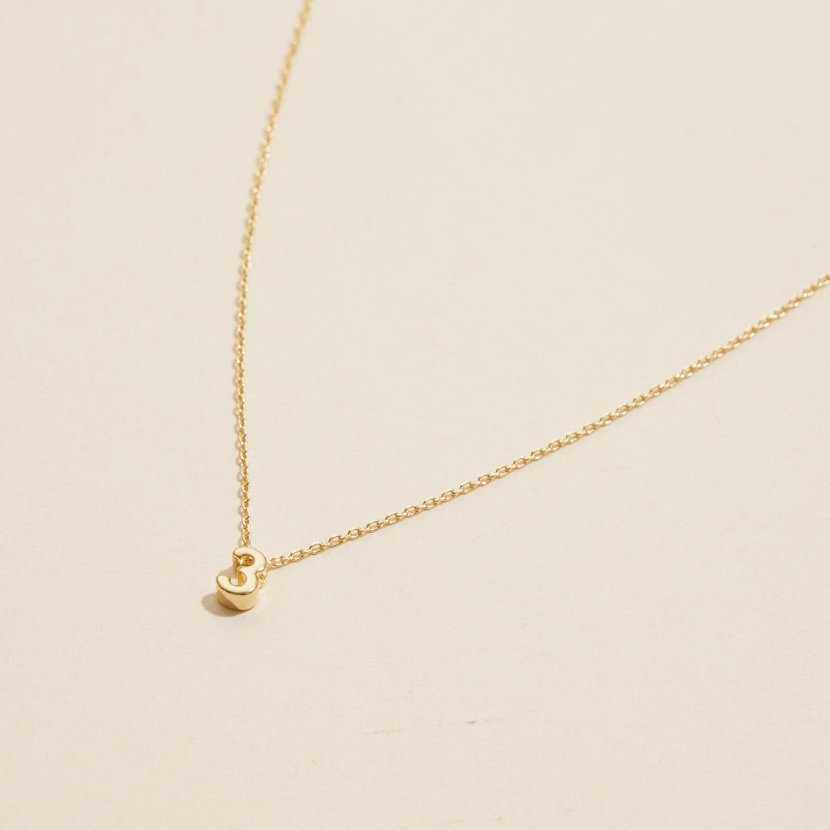 Numbers Basic Gold Dipped Short Necklace