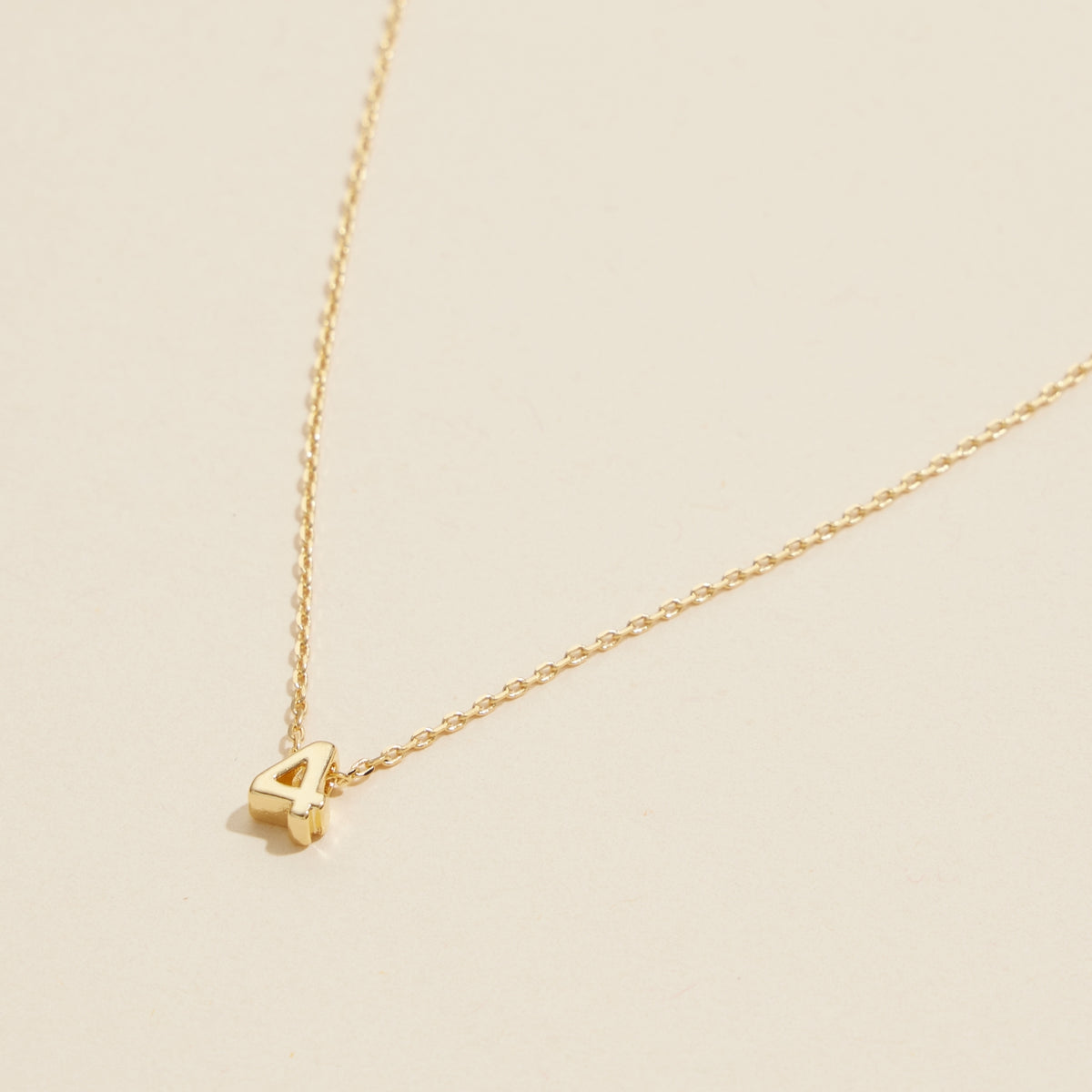 Numbers Basic Gold Dipped Short Necklace