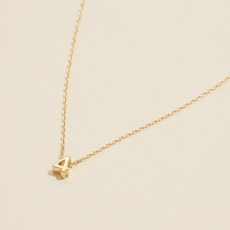 Numbers Basic Gold Dipped Short Necklace