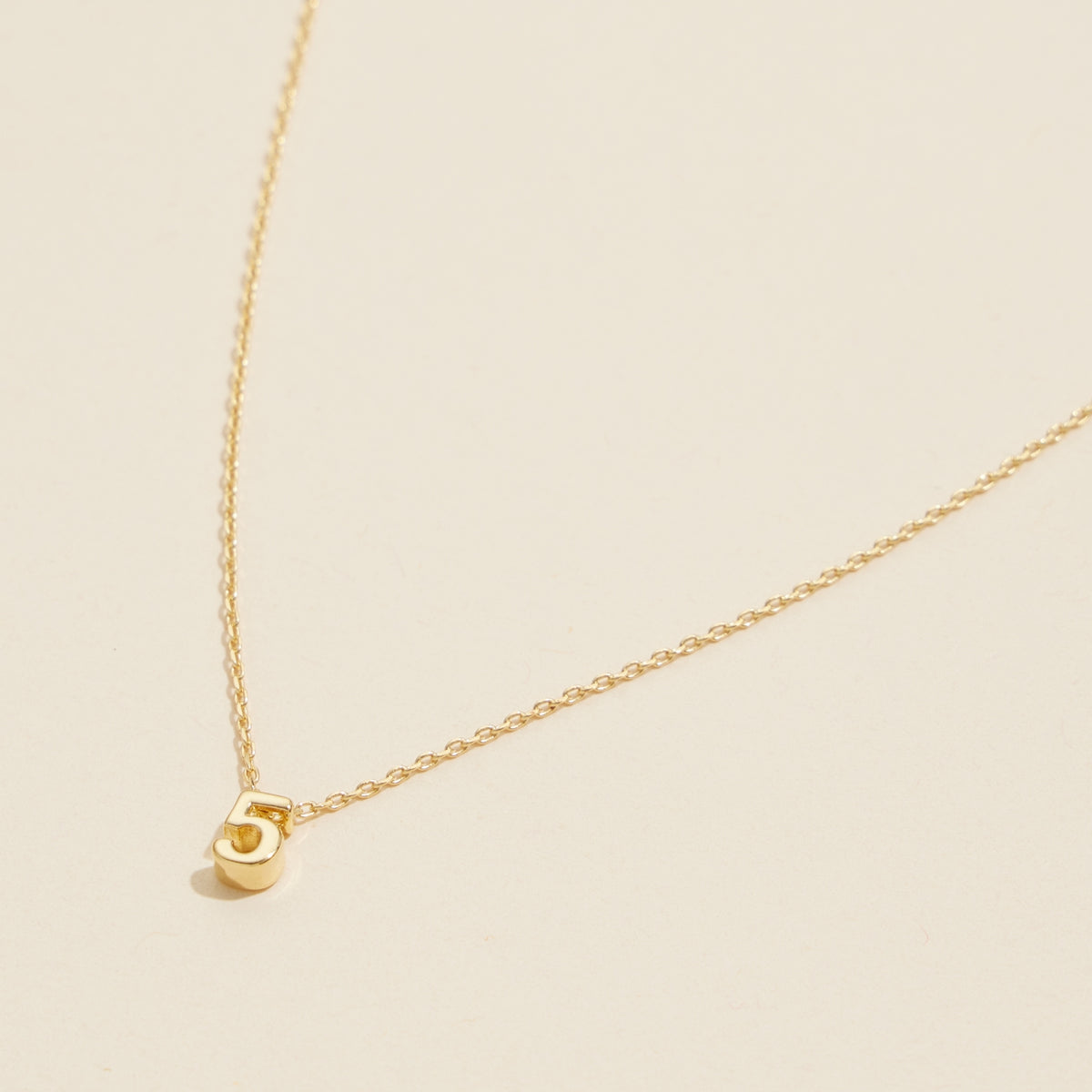 Numbers Basic Gold Dipped Short Necklace