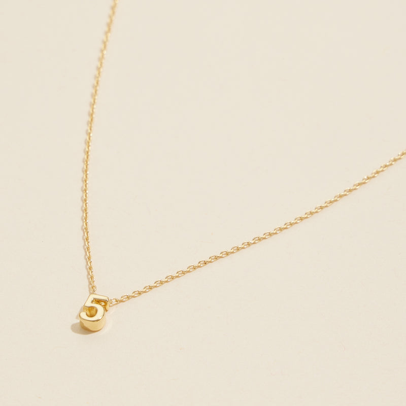 Numbers Basic Gold Dipped Short Necklace