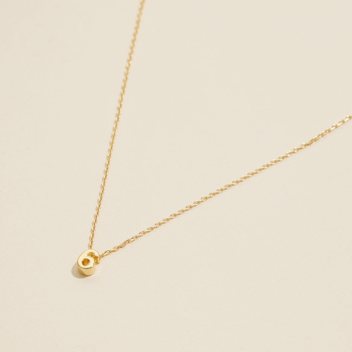 Numbers Basic Gold Dipped Short Necklace