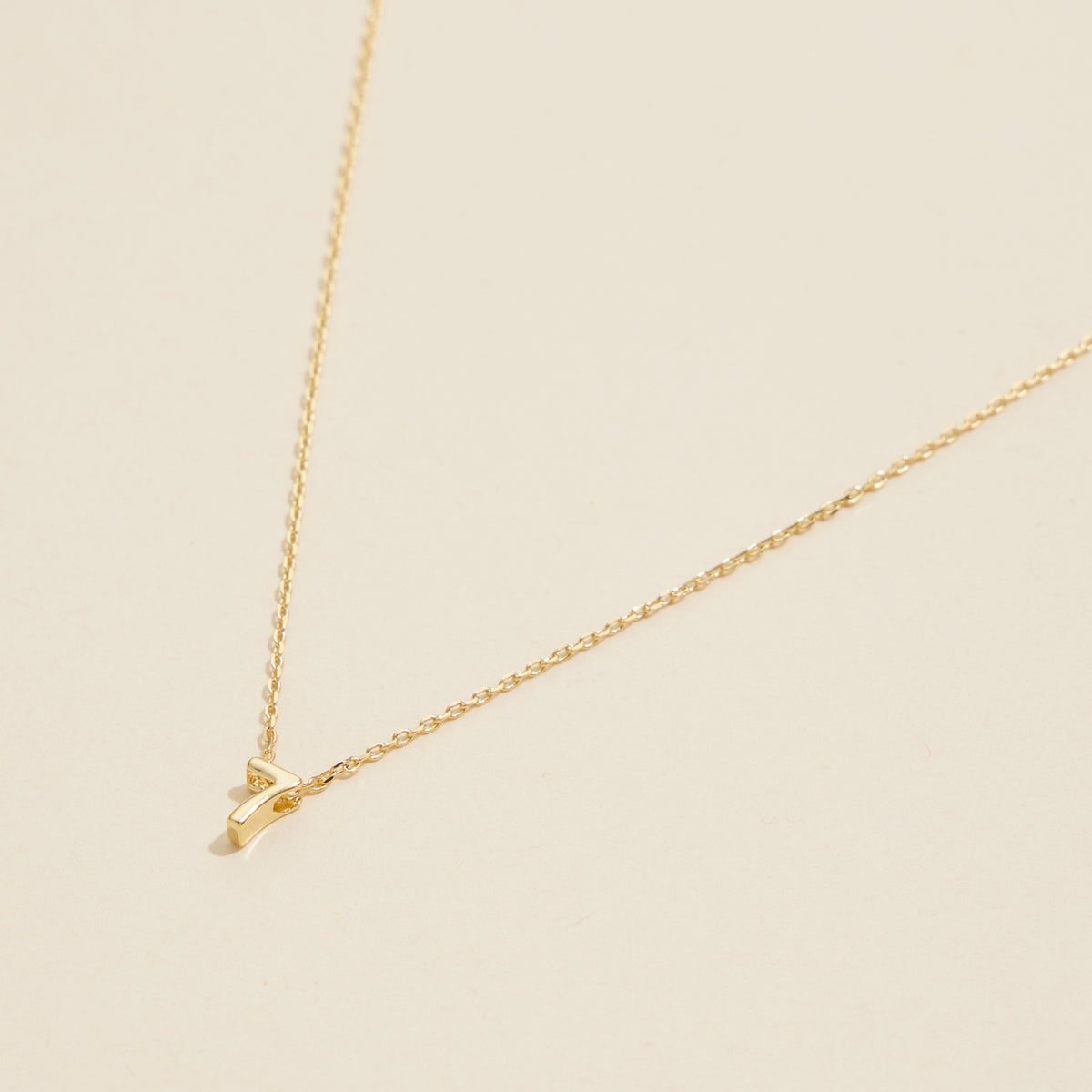 Numbers Basic Gold Dipped Short Necklace