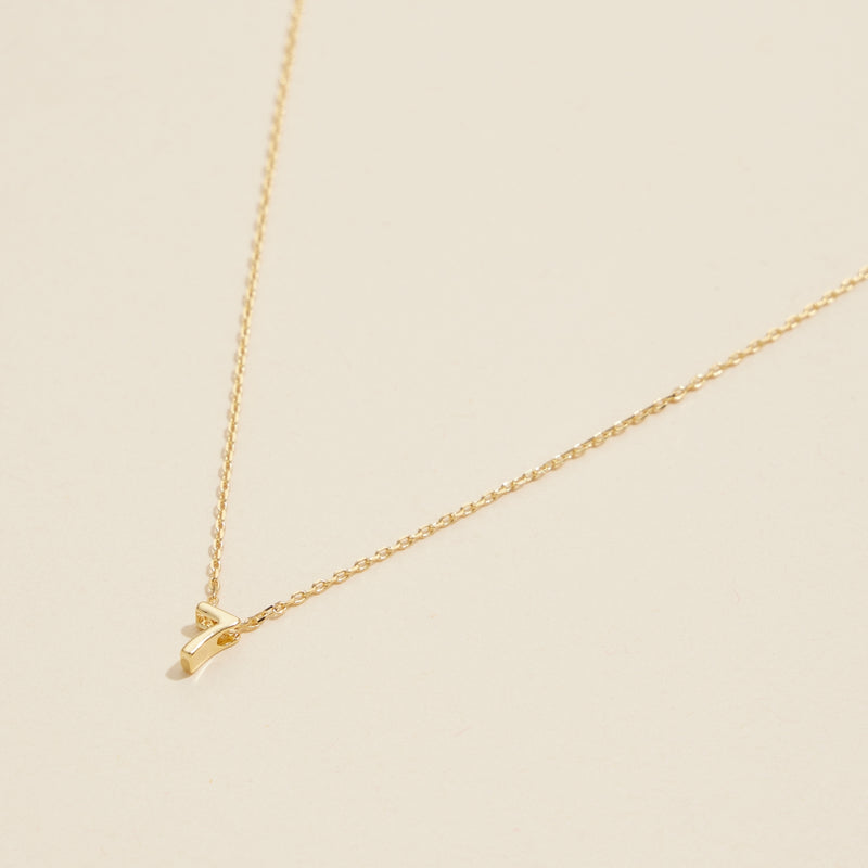 Numbers Basic Gold Dipped Short Necklace