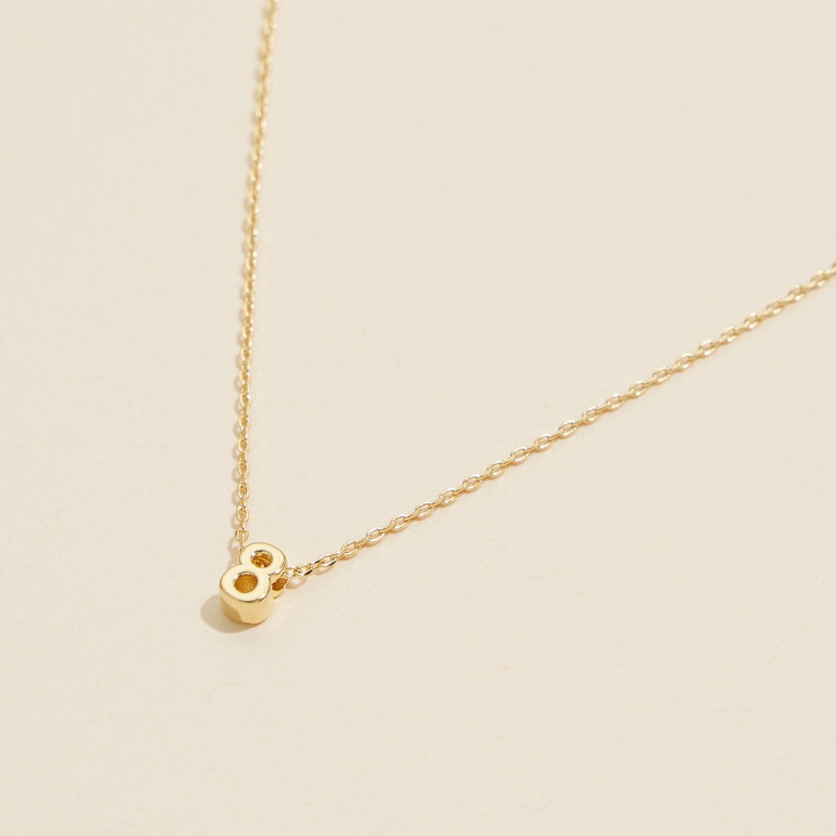 Numbers Basic Gold Dipped Short Necklace