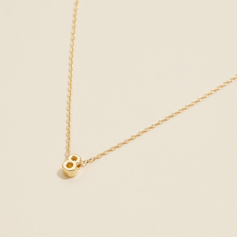 Numbers Basic Gold Dipped Short Necklace