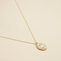 Coin Charm Gold Dip Short Necklace