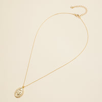 Coin Charm Gold Dip Short Necklace