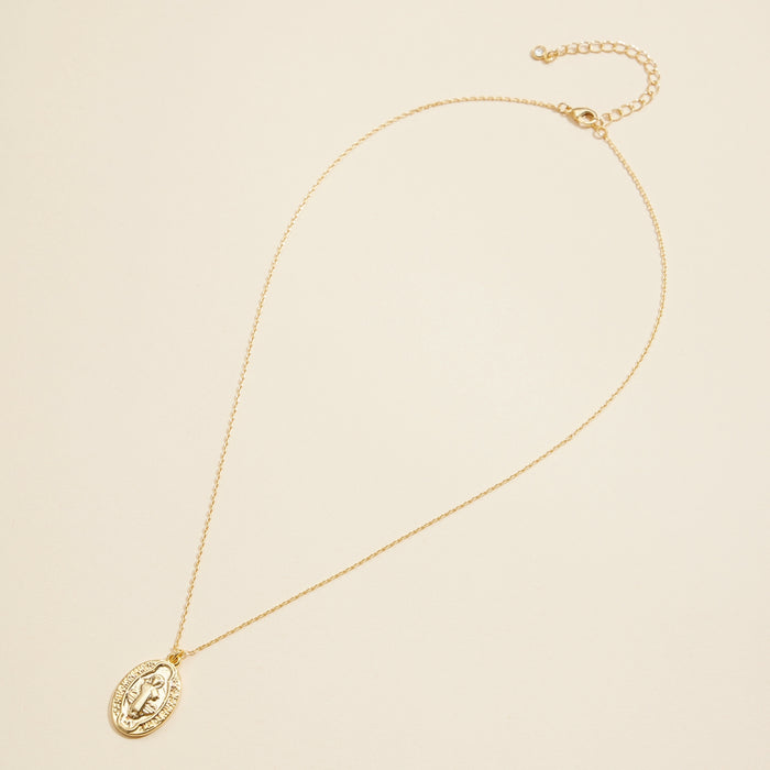 Coin Charm Gold Dip Short Necklace