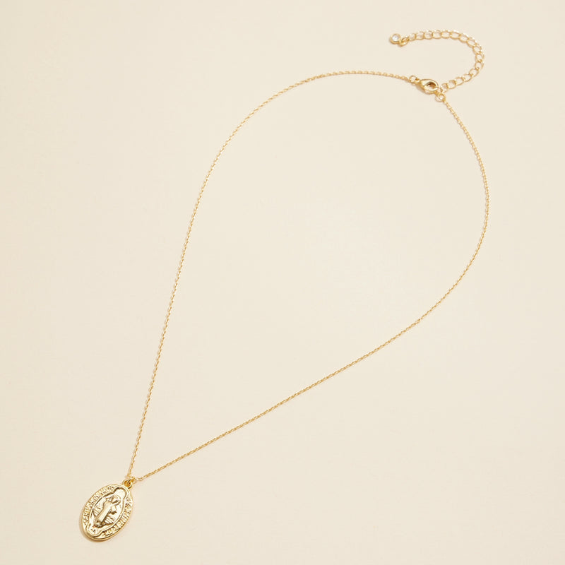 Coin Charm Gold Dip Short Necklace