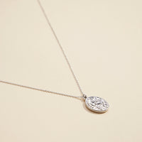 Oval Coin Charm Gold Dip Short Necklace