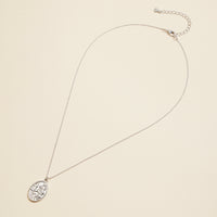 Oval Coin Charm Gold Dip Short Necklace