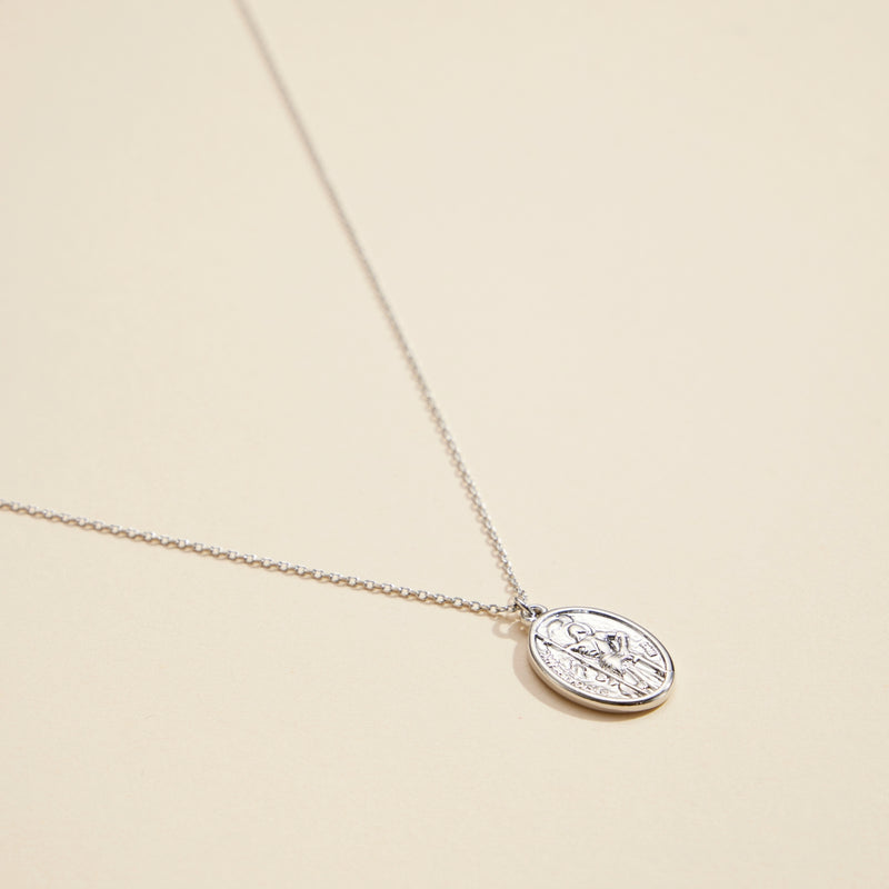 Coin Charm Gold Dip Basic Short Necklace