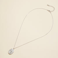 Coin Charm Gold Dip Basic Short Necklace