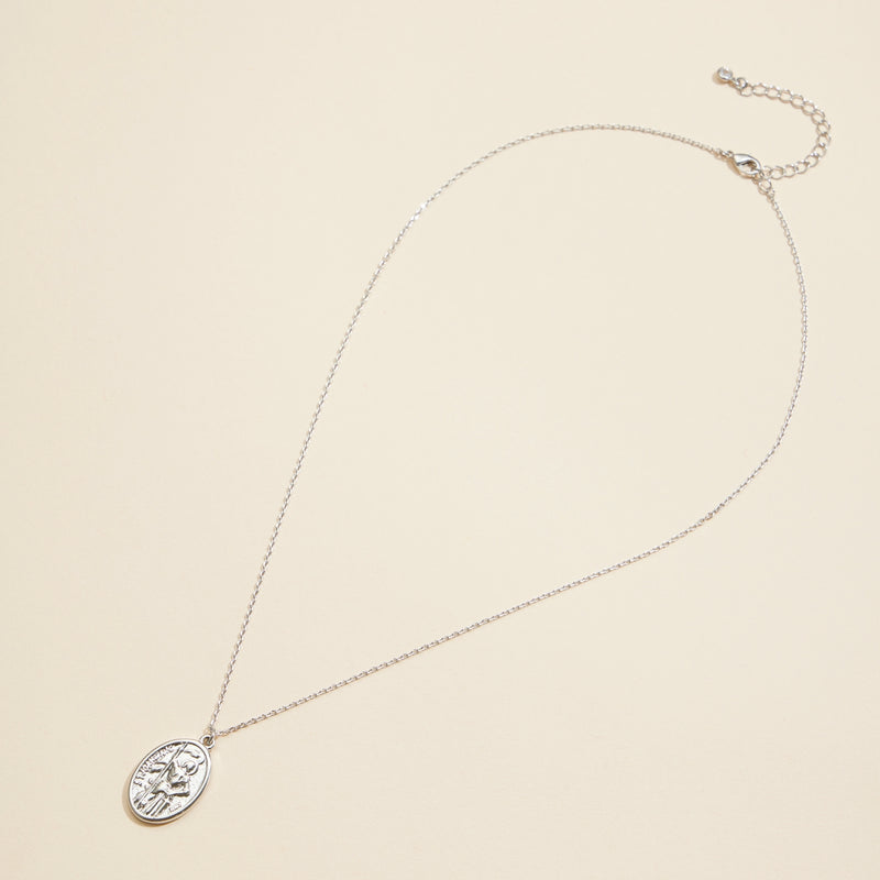 Coin Charm Gold Dip Basic Short Necklace