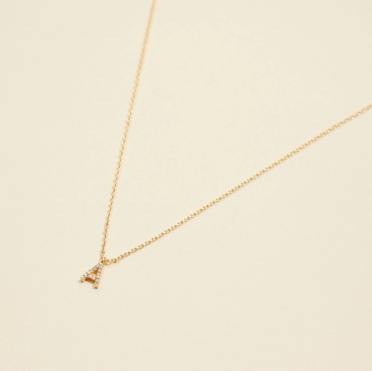 Letters Basic Gold Dipped Short Necklace
