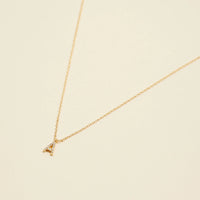 Letters Basic Gold Dipped Short Necklace