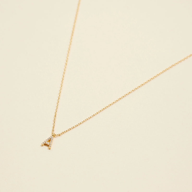 Letters Basic Gold Dipped Short Necklace