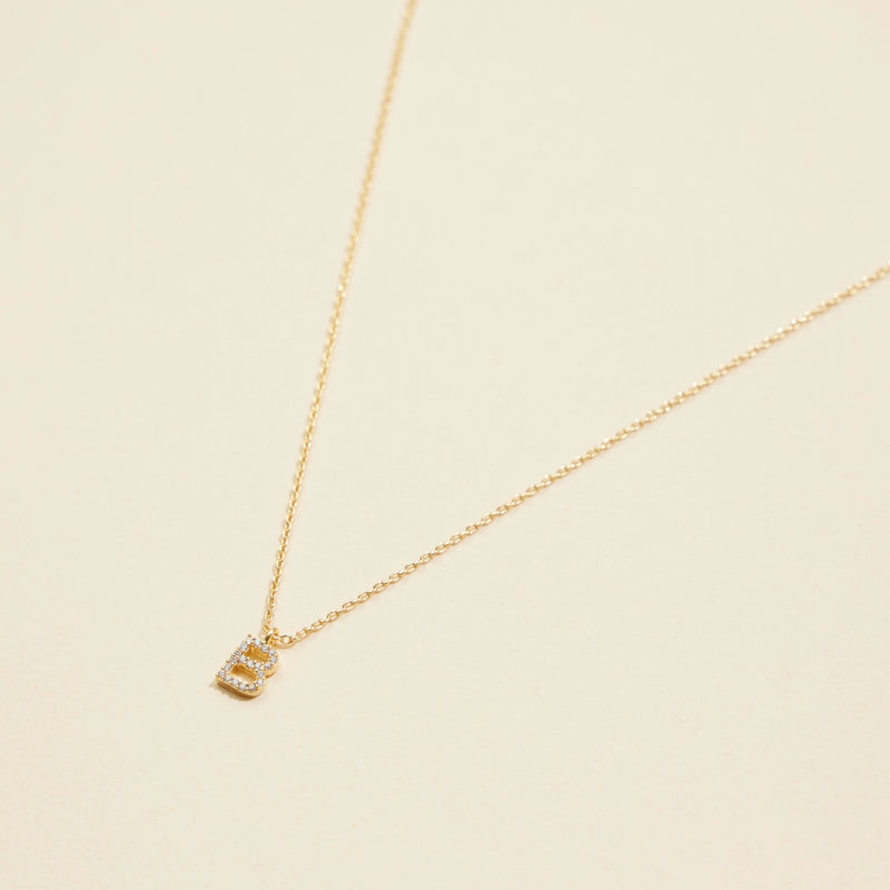 Letters Basic Gold Dipped Short Necklace