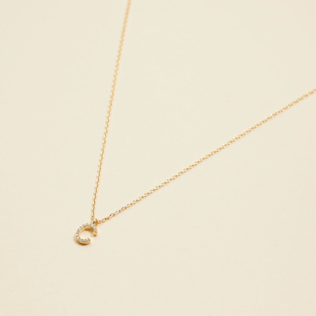 Letters Basic Gold Dipped Short Necklace
