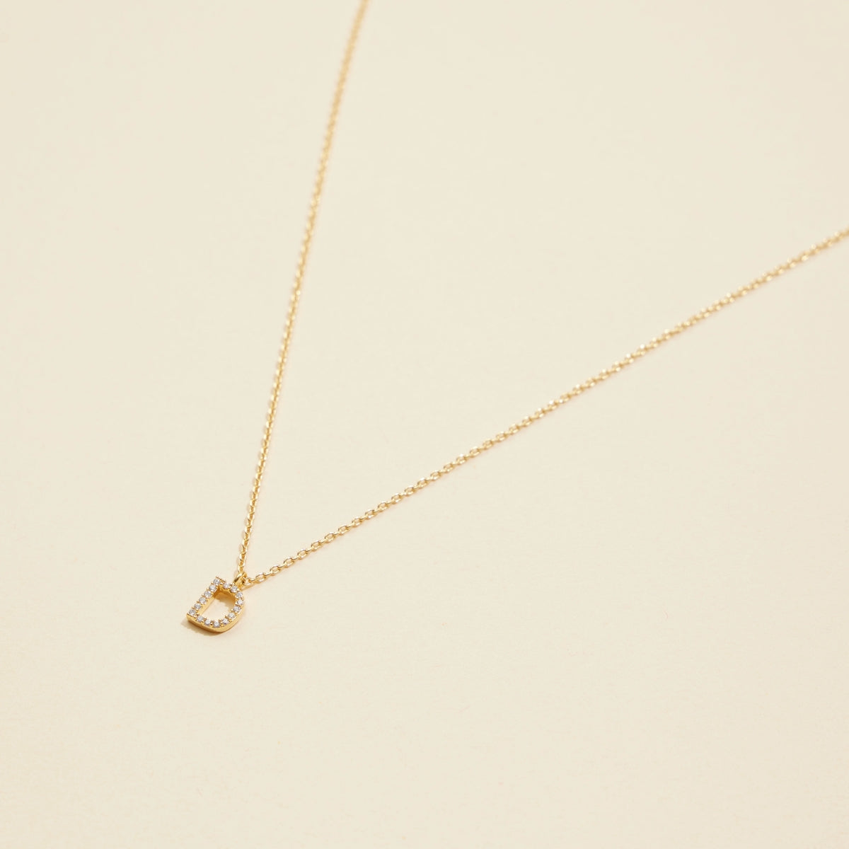 Letters Basic Gold Dipped Short Necklace