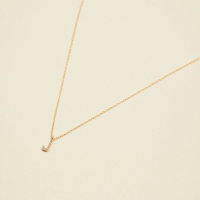 Letters Basic Gold Dipped Short Necklace