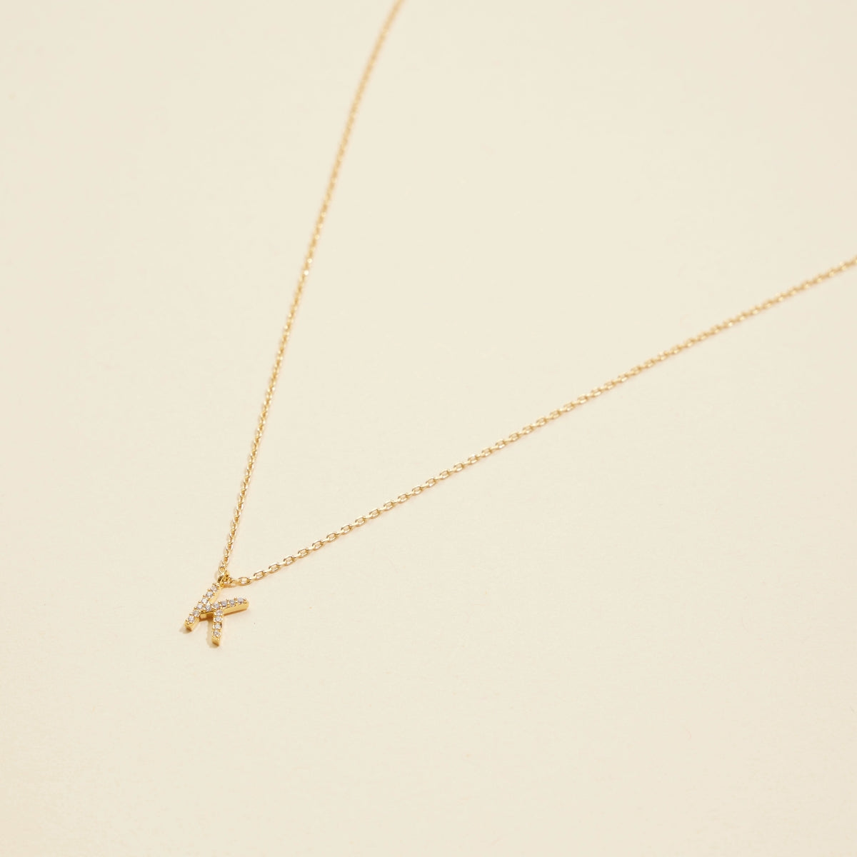 Letters Basic Gold Dipped Short Necklace