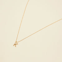 Letters Basic Gold Dipped Short Necklace