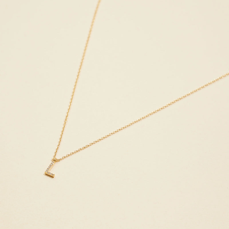Letters Basic Gold Dipped Short Necklace