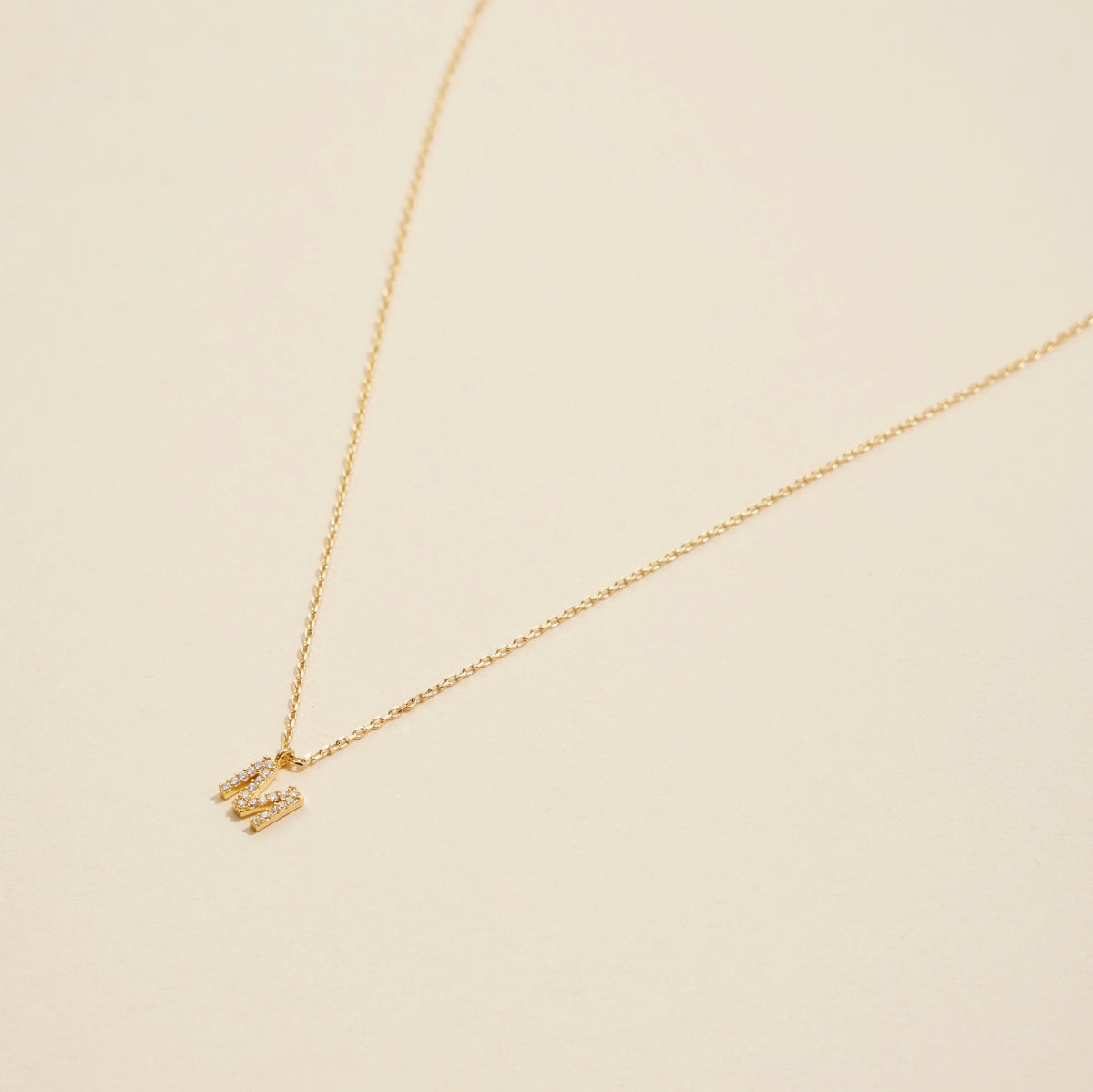 Letters Basic Gold Dipped Short Necklace